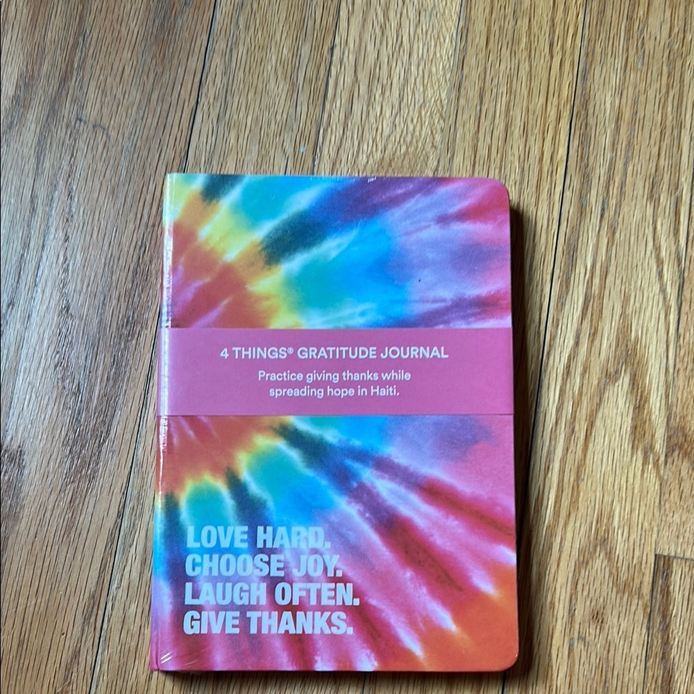 4 things Colorful Tie-Dye Gratitude Journal